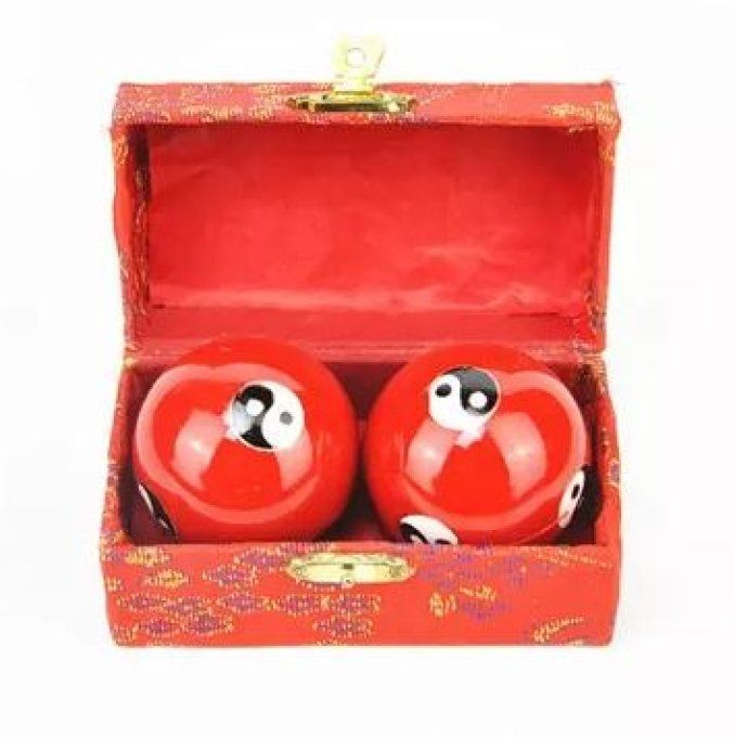 Boules chinoises anti-stress vert ou rouge