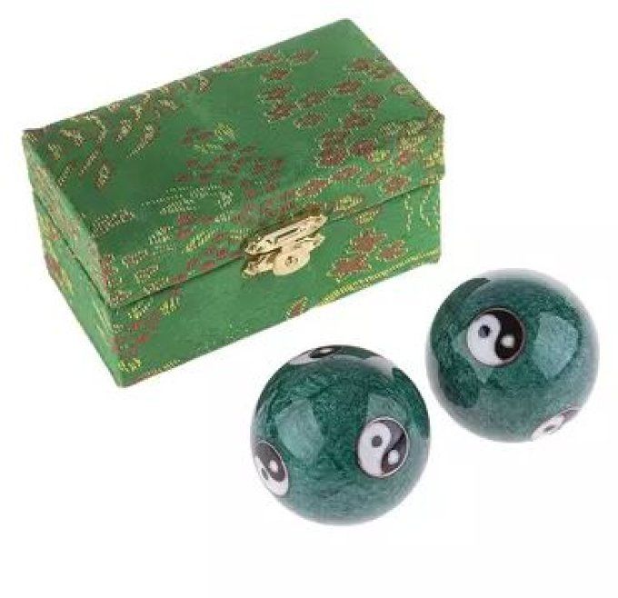 Boules chinoises anti-stress vert ou rouge